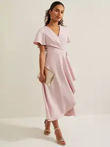 Платье Phase Eight Petite Julissa Midi Wrap, цвет antique/rose