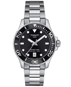 Женские часы Swiss Seastar 1000 на стальном браслете, 36 мм Tissot