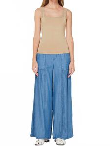 Майка-свитер Monet с квадратным вырезом и вязаной крючком деталью цвета хаки Nyland, хаки