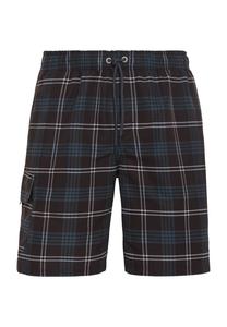 Мужские шорты для плавания в клетку с эластичной резинкой на талии Dunmore, цвет Black Beau