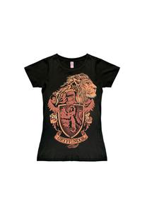 Новая футболка для девочек «Гарри Поттер» — Гриффиндорский лев LOGOSHIRT, черный