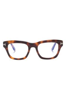Очки TOM FORD Eyewear в прямоугольной оправе, коричневый
