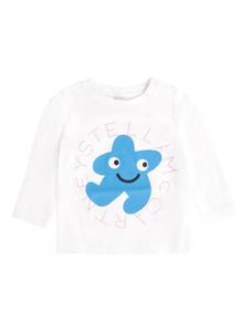 Футболка с длинными рукавами с мультяшным персонажем Stella McCartney Kids, белый