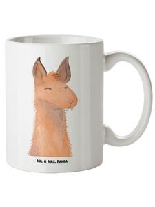 Кружка XL Голова ламы, раздраженная, но не говорившая, белая Mr. & Mrs. Panda