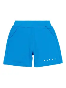 Шорты с эластичным поясом Marni Kids, синий