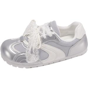 TUOPIN Женские противоскользящие износостойкие низкие скейтерские кеды Silver, цвет Silver