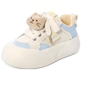 BINGO DUCK Женские скейтерские кросcовки Low Top с покрытием Желто-синие, цвет Yellow Blue