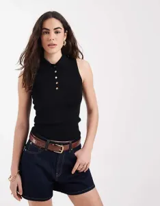 Черный жилет-поло New Look