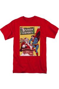 DC Comics Cover No. 105 Футболка с коротким рукавом для взрослых Gildan, красный