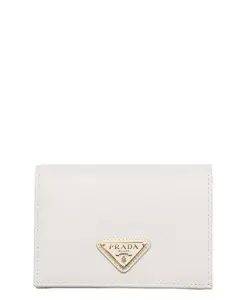 Небольшой кошелек из сафьяновой кожи Prada, бежевый