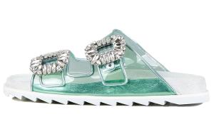 Roger Vivier Тапочки-слайды Slidy Viv' Slide женские зеленые