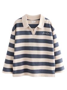 Рубашка Next, Ecru/Marine Blue