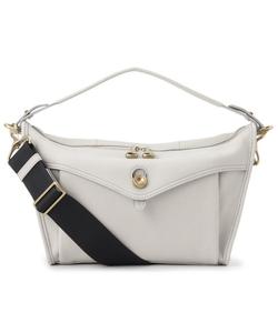 Двусторонняя наплечная сумка с латунной пуговицей (размер M)