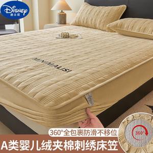 Disney Простыня на резинке 180х200 см, флисовая, утепленная, цвет Khaki