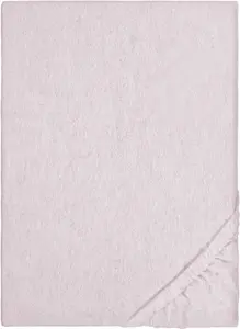 Простыня на резинке flannel melange uni, size 1x 90x190 cm - 100x200 cm, rosé Biberna