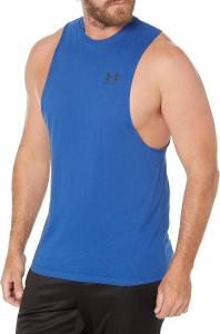 Under Armour мужская футболка Sportstyle с вырезом на груди, Blue Mirage/Black