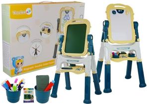 Двусторонняя магнитная доска - мел синий. Lean Toys