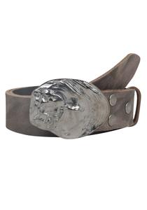 Кожаный ремень RETTUNGSRING by showroom 019° Belt Austernmuschel, серый