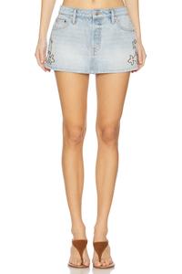 Мини-юбка X revolve cherry от Eb Denim, embroidered luca