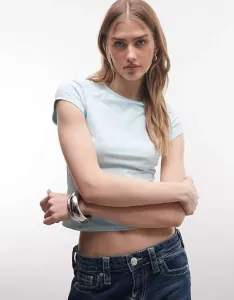 Голубая облегающая детская футболка из полиамида ASOS DESIGN