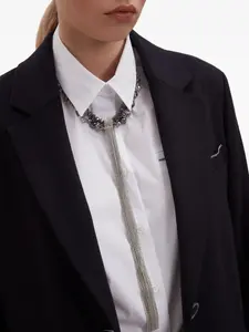 Цепочка на шею с кисточкой Peserico, серый