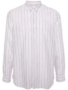 Полосатая рубашка с классическим воротником Lardini, розовый