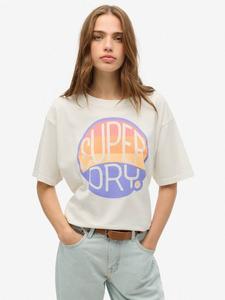 Футболка оверсайз neon rainbow Superdry, белый