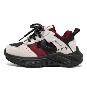 Низкие детские кроссовки для повседневной жизни HOBIBEAR, бежевый/черный