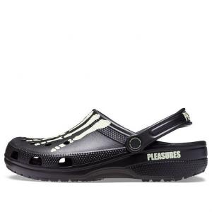 Шлепанцы Crocs Pleasures x Classic Clog 'Skeleton - Glow in the Dark', черный