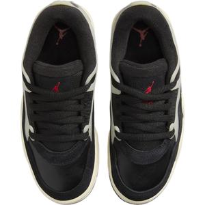 Air 4 Противоскользящие Амортизирующие Низкие Детские Баскетбольные Кроссовки Black White Jordan, Black/Beige/Coconut Milk