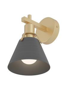 Home24 Настенный светильник SHAN с лампочкой на батарейках, серый