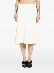 Миди-юбка А-силуэта Jil Sander, бежевый