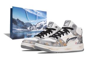 Li Ning Tianji HI Come Wealth Quickly амортизирующие устойчивые к истиранию и скольжению кроссовки Mid top для скейтбординга мужские Li-Ning, белый