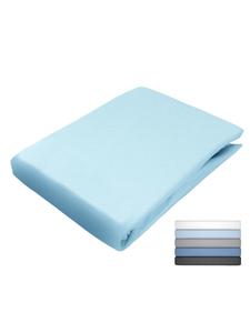 Jack Атласная простыня на резинке, однотонная, светло-голубая