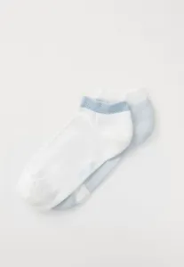 Женские глянцевые носки для кроссовок, комплект из 2 пар. Calvin Klein Underwear, Light Blue/White