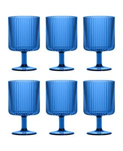 Набор из 6 винных бокалов Mesa Stacking Abode Homewares, синий