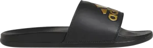 Сандалии Adidas Adilette Comfort Slide 'Black Gold Metallic', черный