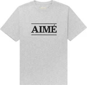 Футболка Aimé Leon Dore Logo Tee 'Silver Mix', серый