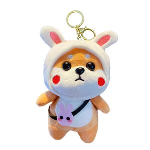 Плюшевый брелок в виде кролика, очаровательная плюшевая кукла щенка собаки породы сиба-ину, высота 13 см Handsome