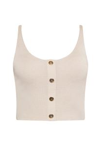 Вязаный топ faina, светло-бежевый
