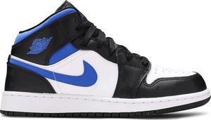 Кроссовки Air Jordan 1 Mid GS Racer Blue, белый