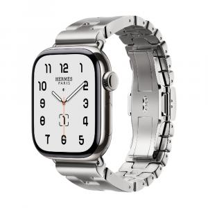 Умные часы Apple Watch Hermès Series 11 (GPS+Cellular), 42 мм, Silver Titanium Case/Satiné Grand H Band - Medium