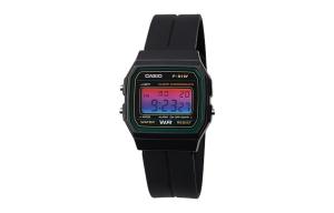 CASIO Кварцевые часы Retrofit Series с силиконовым ремешком, мужские часы с черным циферблатом