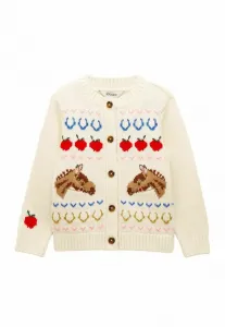 Кардиган пиппа стандартного кроя Joules, Cream Horse