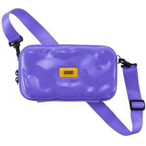 CrashBaggage Блестящая кожаная поясная сумка унисекс, Lavanda