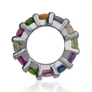 Подвеска Tous Shield Small, темное серебро/драгоценные камни