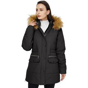 Куртка WenVen Waterproof Windproof Faux Fur, черный