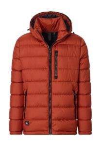 Стеганая куртка с регулируемым капюшоном и карманами на молнии Casamoda, оранжевый