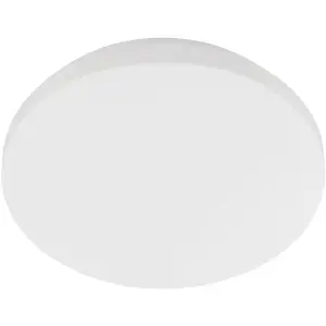 Потолочный светильник LED POGLIOLA круглая потолочная лампа, накладной светильник, плоская конструкция LED-модуль 1 шт. теплый белый Ø26 см, потолочный светильник для спальни и коридора, лампа белая, светильник Eglo, белый