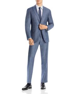 Костюм классического кроя Canali Siena Sharkskin, синий